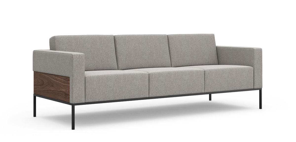 Alia Sofa — 2632 3-Seat / Metal Base / Wood Surround
