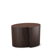Christina Occasional Tables / Image / White Sweep / Occasional Table Coffee Oval Tapered Offset 001