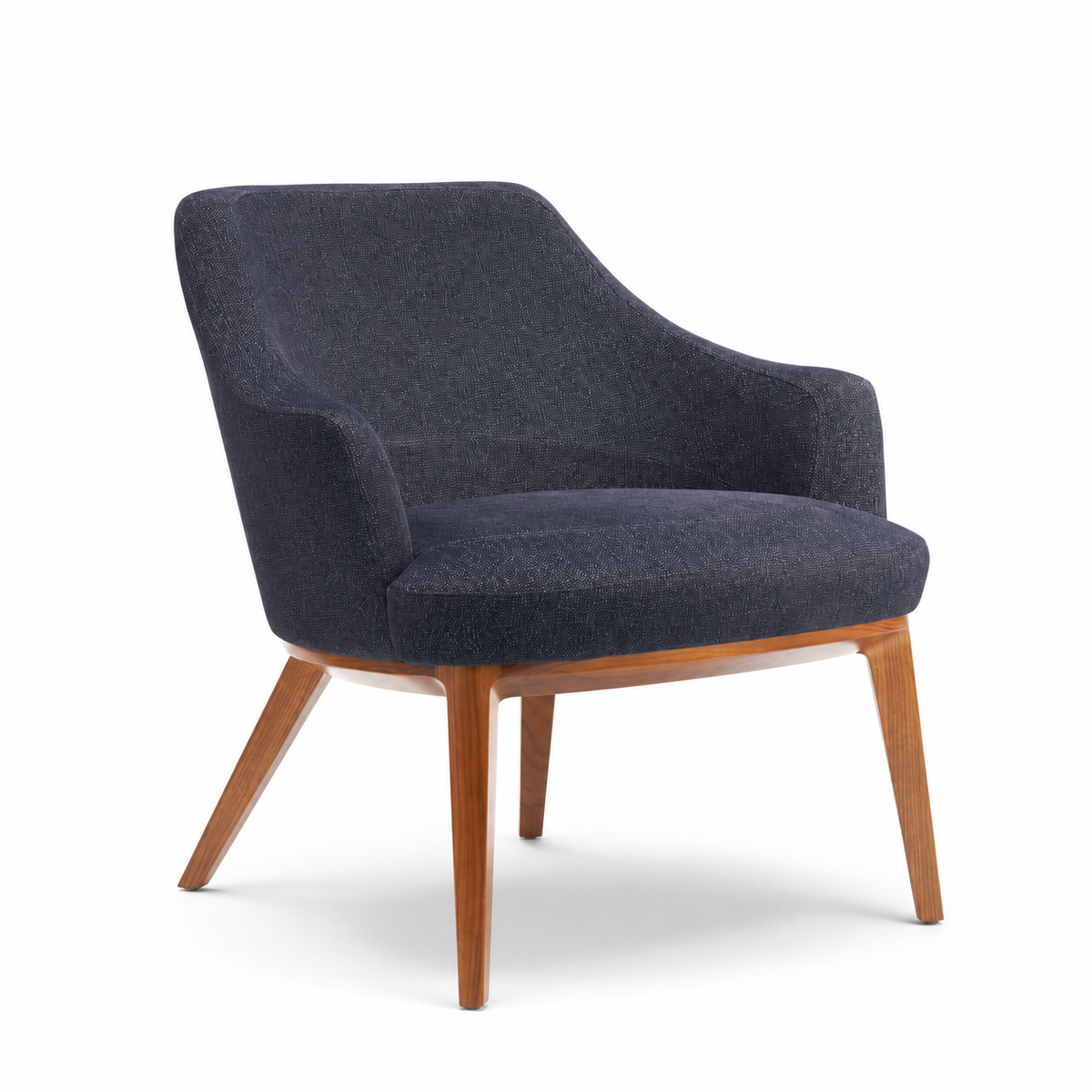 Clover Lounge / Category / White Sweep / Wood Base / Low Back