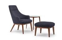 Clover Ottoman / Image / White Sweep / Bn Wood 003