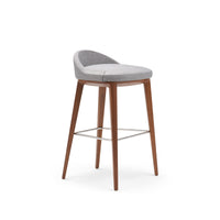 Clover Stool / Image / White Sweep / St Wood Lowbk 002