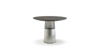 Cuff Meeting Table / Image / White Sweep / Metal Base Dining Cylinder 001