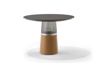 Cuff Meeting Table / Image / White Sweep / Wood Base Dining Cylinder 001