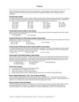 Material Info Wood Finishes