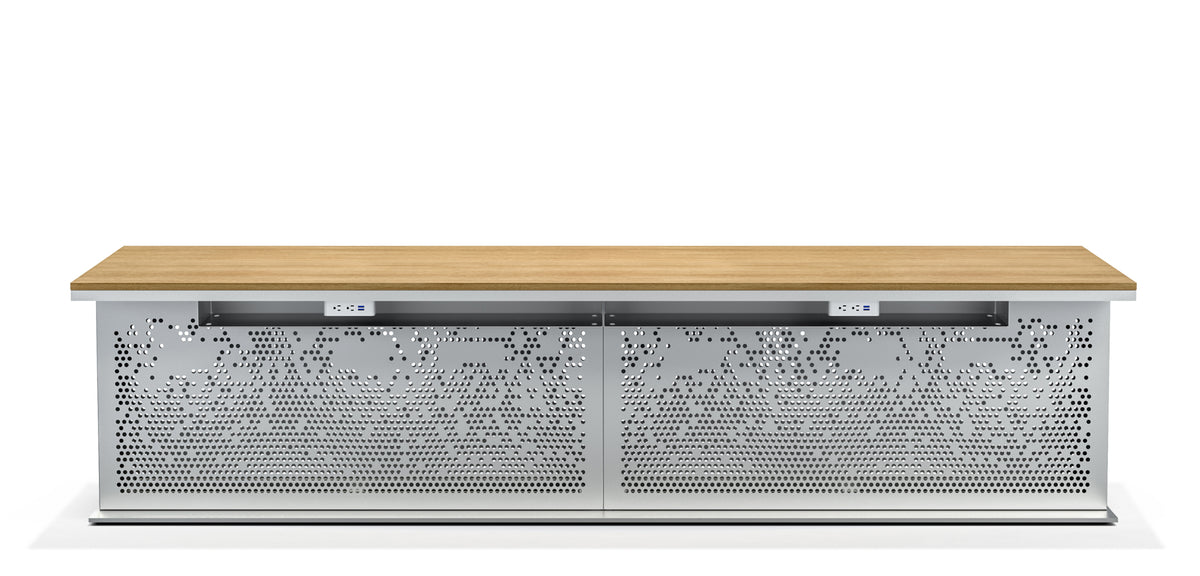 Facade Meeting Table / Category / White Sweep / Conference Metal Base 001