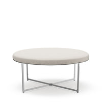 Solitaire Ottoman / Image / White Sweep / Bn Large 001